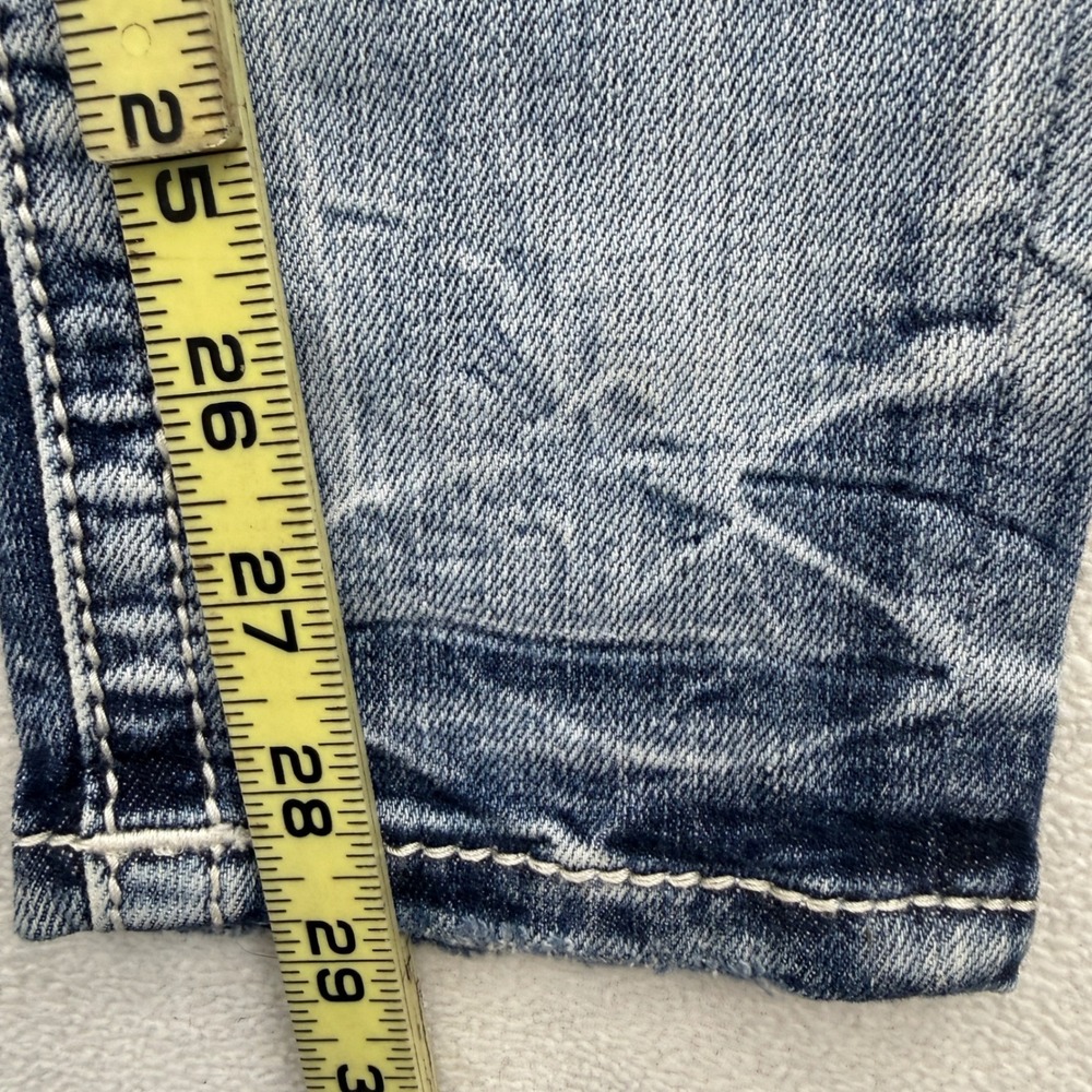 Miss Me Skinny Jeans Women 25 Blue Low Rise Distressed Embellished Horseshoe‎ - Picture 9 of 9